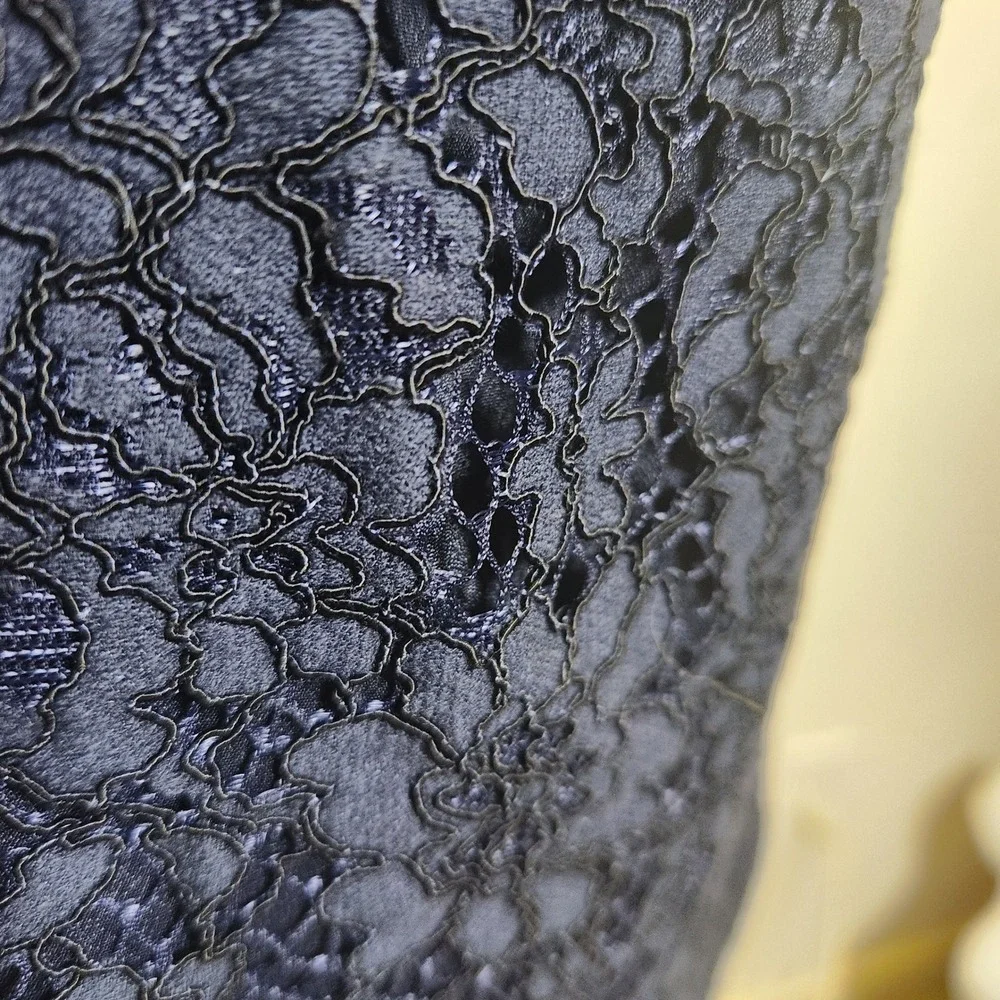 J. Crew Lace Overlay Sleeveless Blouse Keyhole Front Ruffle Neck S Career Office